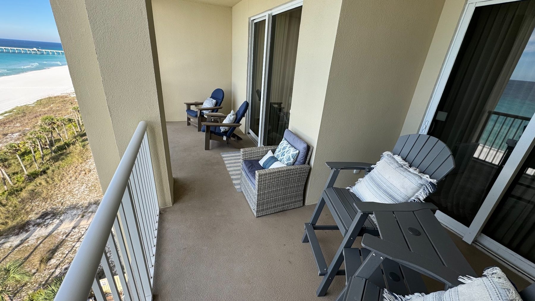 Oceanfront balcony overlooking the Gulf